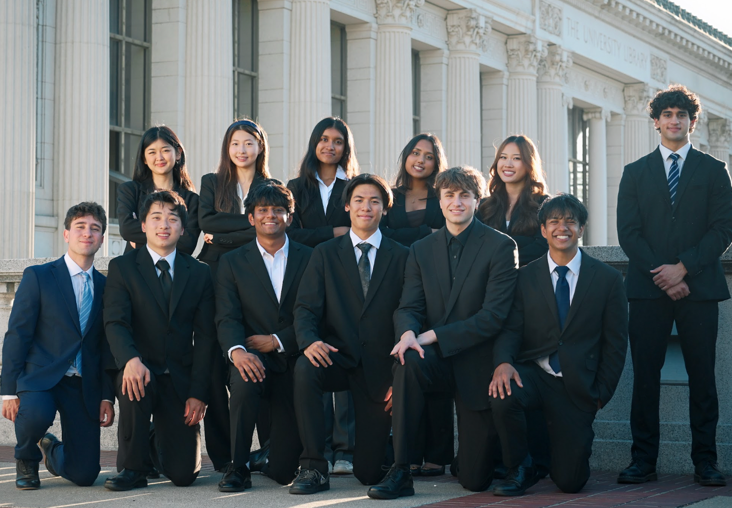 BSB's Fall 2026 new member class together outside a UC Berkeley building